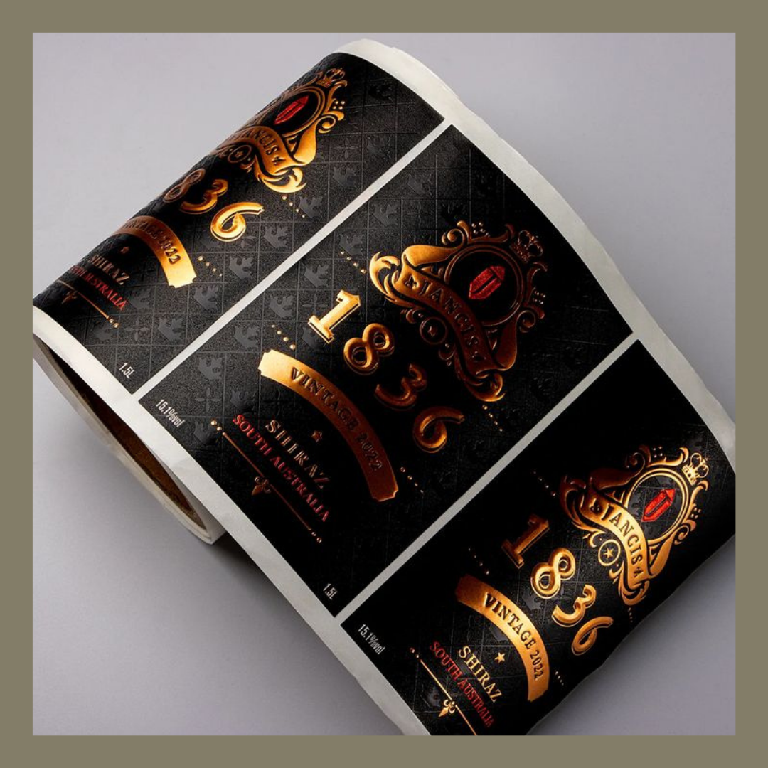 Gold bopp labels supplier