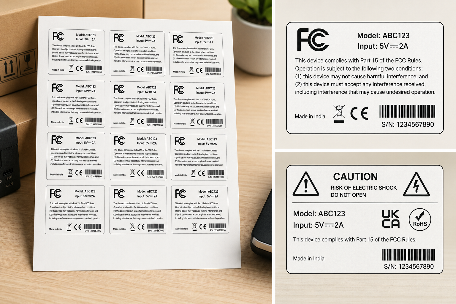Sheet Fed Compliance Labels