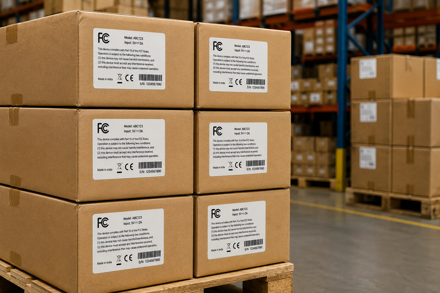 Sheet-fed compliance label sample